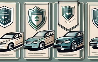 Different types of car insurance policies represented as various sized shields