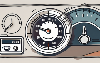A speedometer exceeding the limit