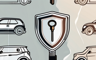 A car key next to a shield