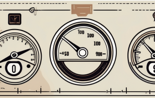 A speedometer exceeding the speed limit