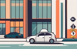 A car with a learner's 'l' sign