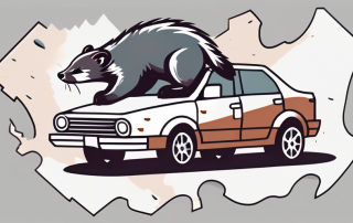 A marten causing damage to a car engine