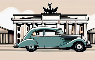 A vintage car with a feminine touch