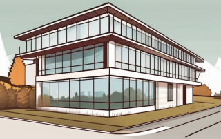 A driving license office building with the emblem of enzkreis (a district in germany) on it