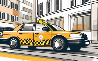 A taxi cab with a stethoscope around it