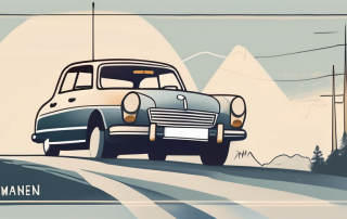 A german car with a learner's permit sign on it