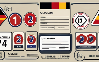 A german driver's license with a focus on column 12