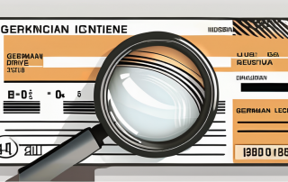 A german driver's license with a stylized