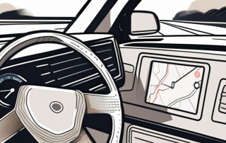 A modern digital driver's card placed on a dashboard of a truck