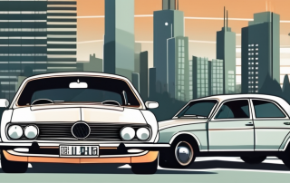 A vintage car with a "h" license plate