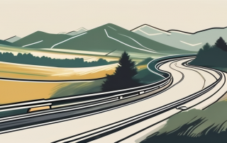 A german autobahn sign for b96 with surrounding scenery indicative of the various regions the road passes through