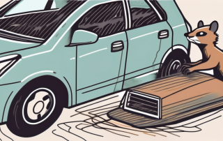 A car with visible signs of damage