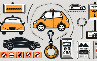 A variety of driving-related items such as a steering wheel