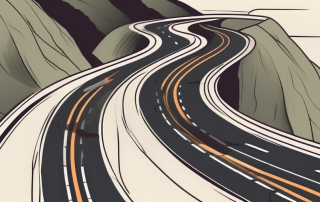 A winding road stretching into the distance