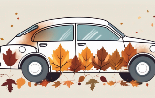 A car with a magnifying glass hovering over it