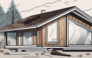 A house with visible signs of marten damage