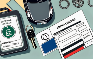 A car key on top of a german driving license application form