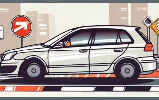 A car with l-plates on a german road