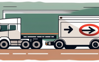A semi-truck on a highway