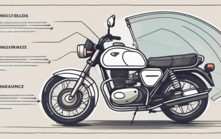 A 125 ccm motorcycle with a protective shield symbolizing insurance