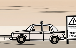 A car with a senior citizen's walking cane leaning against it