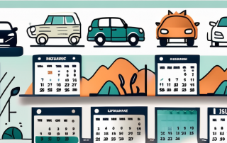 A calendar representing different seasons