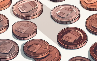 A digital driver's license next to a pile of coins