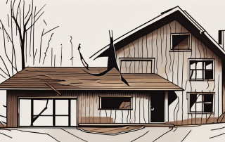 A house with visible signs of damage from a marten