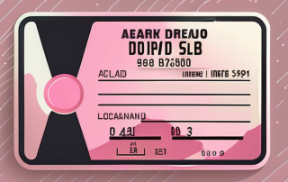 A pink driver's license with a prominent