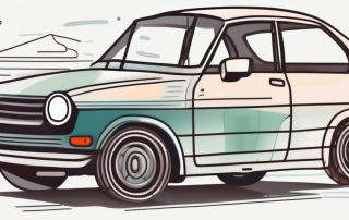 A car with different parts highlighted