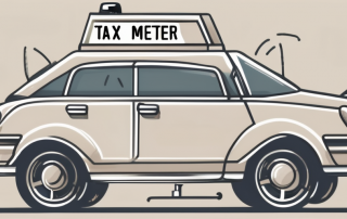 A car with a tax meter on its roof