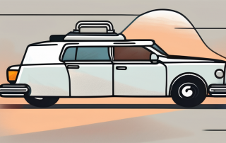 A car with a trailer attached