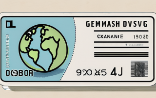 A german driving license next to a globe