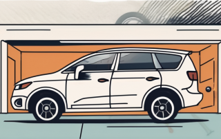 A vehicle with an open driver's door