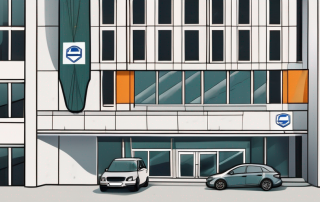 The landratsamt enzkreis building with a road leading to it