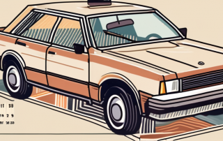 A vintage 1980's car with driving test papers and a driver's license on the hood