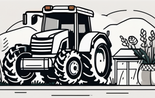 A tractor parked in a home setting