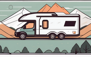 A motorhome on a scenic road