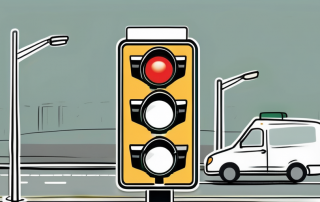 A german traffic light with a file folder symbolizing a register