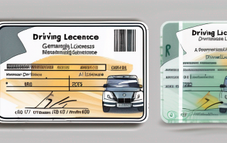A german driving license being transformed or morphed into a service driving license