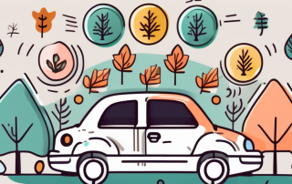 A car with a seasonal license plate
