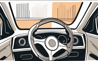 A steering wheel and a document