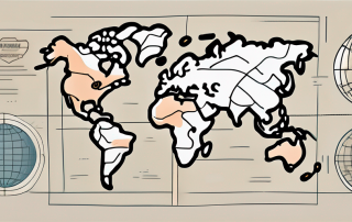 A globe with different types of international driving licenses scattered around it