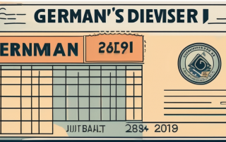 A german driver's license being exchanged for a new one