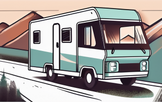 A motorhome on a scenic road