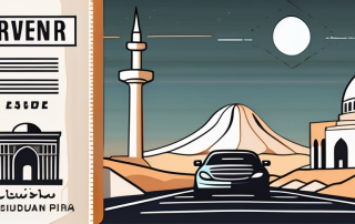 A syrian driver's license next to an open guidebook