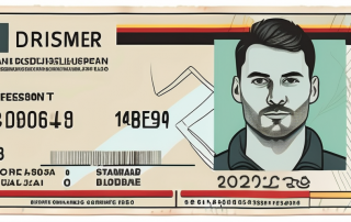 A german driver's license magnified to highlight the area where the license number is typically located