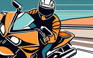 A motorcycle with a driving license nestled in the background