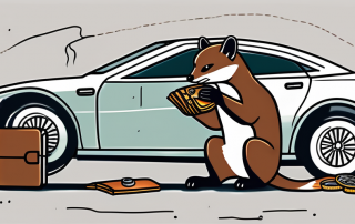 A marten causing damage to a car engine