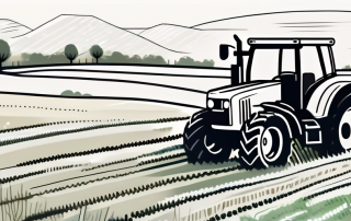 A tractor in a field